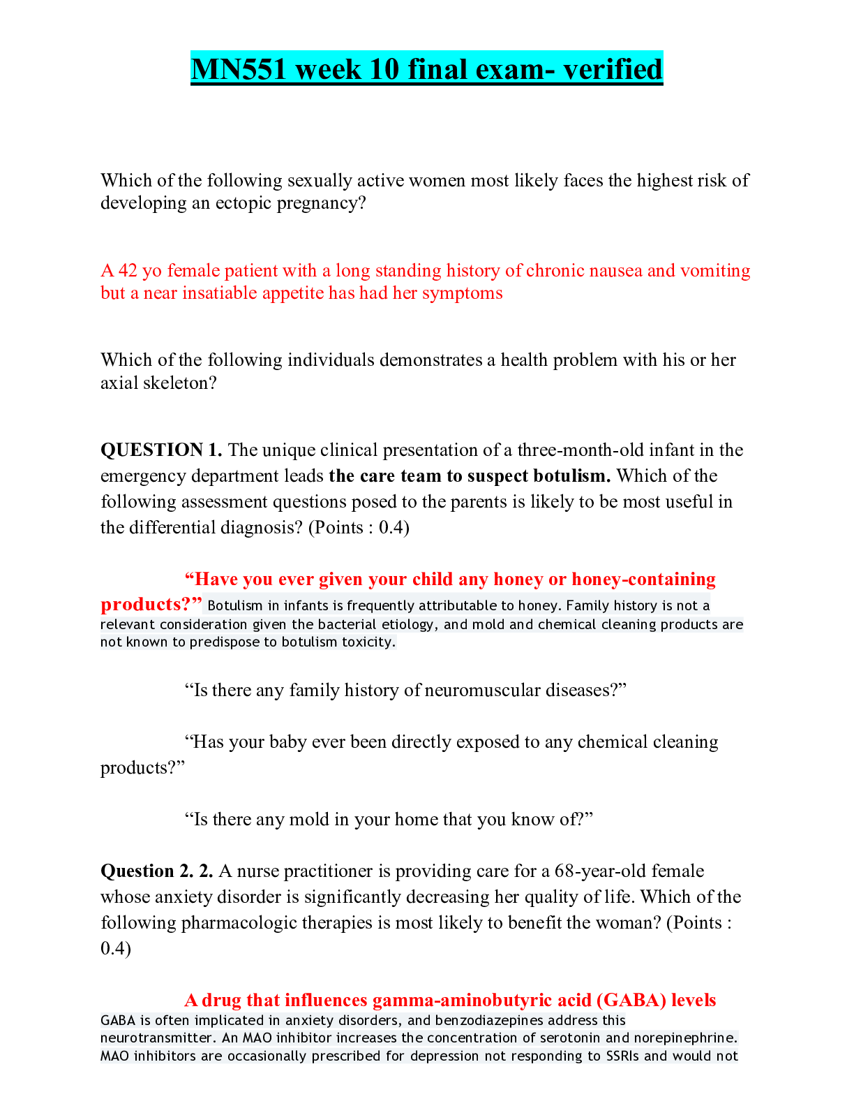 Preview image of MN551 week 10 final exam- verified.pdf document